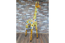 METAL GIRAFFE GARDEN ORNAMENT FLOWER PATTERN 195cm high