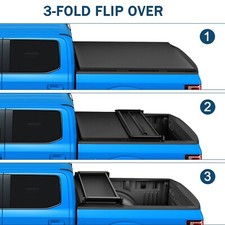 5ft Tri-fold Soft Tonneau Cover Short Bed On Top For Nissan 2005-2021 Frontier