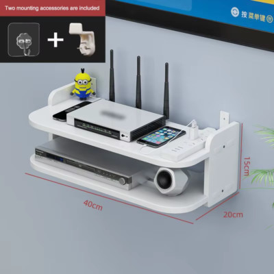 Wifi Hängeregal Router Steckdosenleiste Multi Steckdose TV Set Top Box Kabel versteckt F