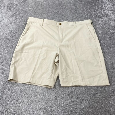 IZOD Golf Athletic Shorts Men's Size 40X9 Beige Slash Pocket Flat