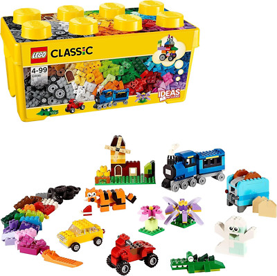 LEGO 10696 Classic Mittelgroße Bausteine-Box, Bausteine Mit Aufbewahrungsbox Für