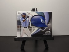 2022 Topps VIDAL BRUJAN RC COMMEMORATIVE BATTING HELMET RELIC Tampa Bay Rays