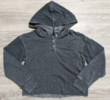 Art Class Hoodie Kids Medium 7-8 Acid Gray Wash Pullover Crop Shirt Girls