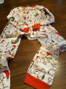 Pottery Barn Kids Holiday Snoopy Tight Fit Pajamas Size 2T 