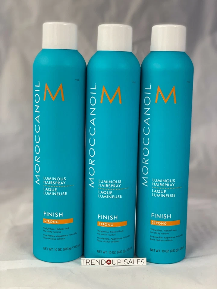Spray para el cabello luminoso MoroccanOil FUERTE 10 OZ - ¡PAQUETE DE 3 GARANTIZADO! Foto 3 de 3