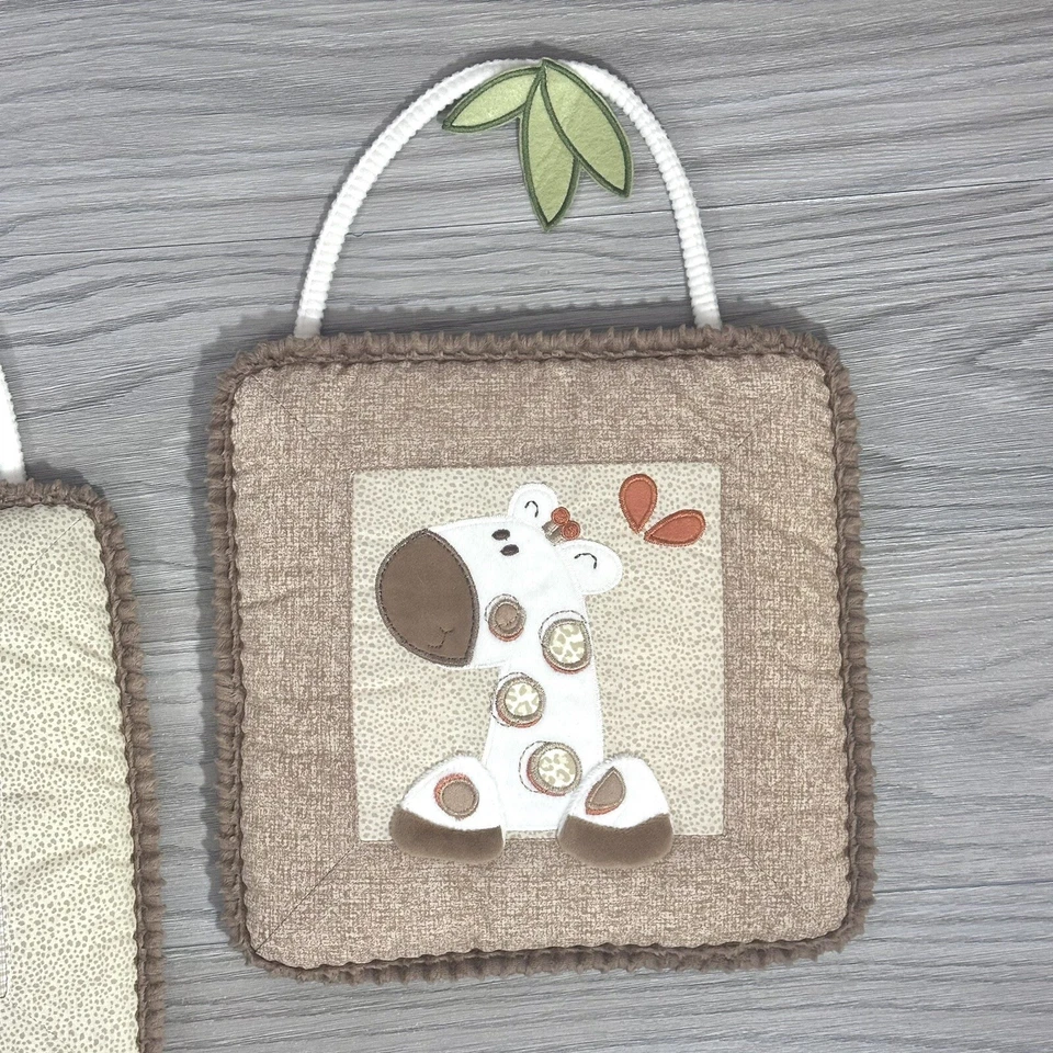 Conjunto 2 Decoração de Parede de Pelúcia Cocalo Baby Berçário Girafa Leão 11” Tema Quadrado Selva - Imagem 3 de 4