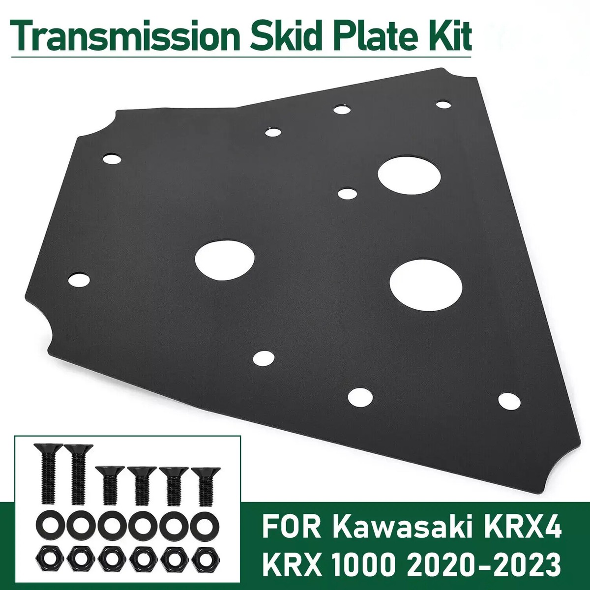 Steel Rear Transmission Skid Plate Kit Fits for Kawasaki KRX4 KRX