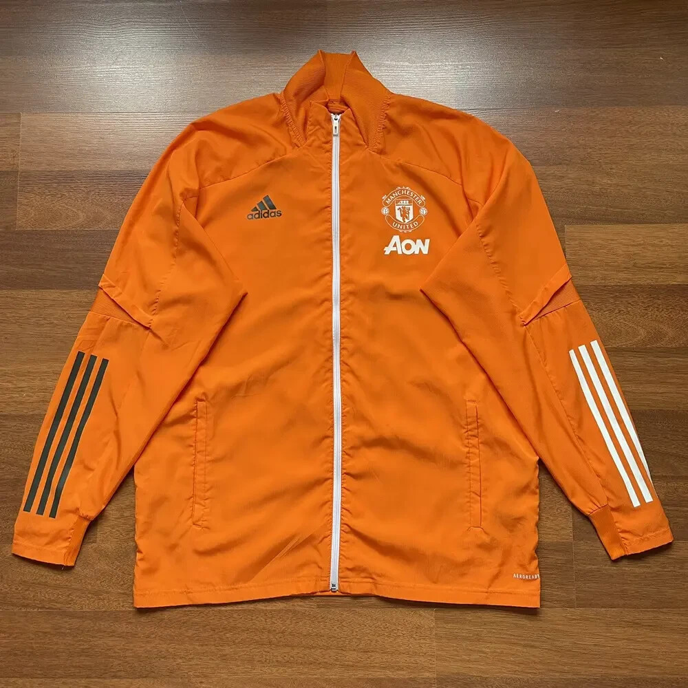 MANCHESTER UNITED ADIDAS 2020/21 FOOTBALL TRAINING TRACK TOP SIZE
