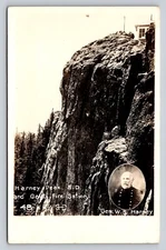 RPPC Harney Peak General W S Harney Portrait South Dakota Real Photo P710