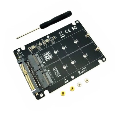 M.2 SSD to U.2 Adapter 2 in 1 M2 NVMe NGFF SSD to PCI-e U.2 SFF-8639
