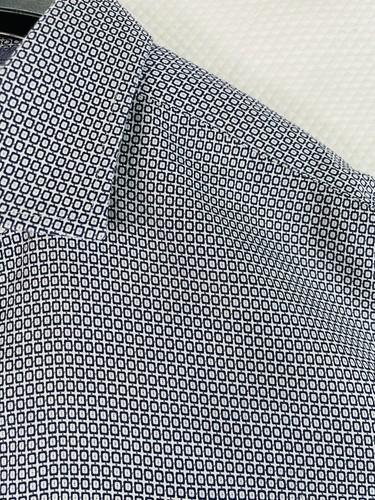 Charles Tyrwhitt Men's Blue Print Classic Fit Button Down Shirt Sz. 17 1/2- 34 - Picture 7 of 10