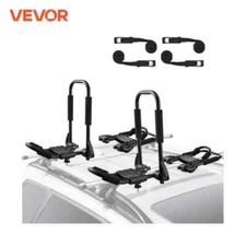 Kayak Roof Rack 2 Pairs Soft Roof Rack Quick Folding Top Mount Tie Down Carrier