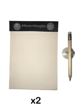 Waterproof Notepad x2 Shower Notepad with Pencil - Aqua Notes for Shower