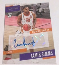 2021-22 Panini Chronicles Prestige Bonus Shots Aamir Simms Auto Rookie 