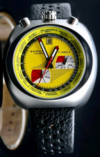 Sorna orologio da uomo cinturino automatico orologio BULLHEAD NOS-STYLE data cinturino in pelle watch