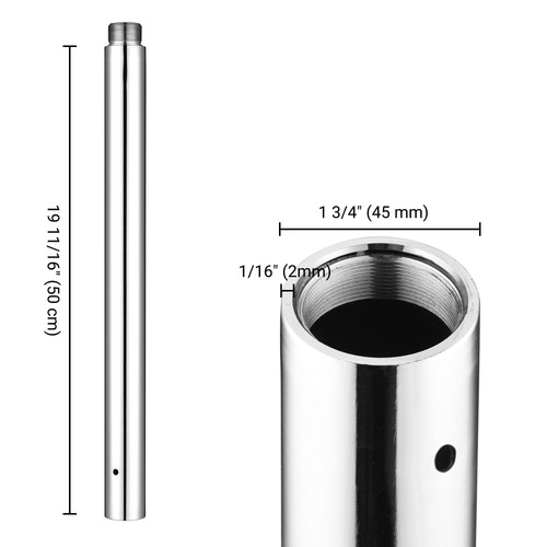 500mm Chrome Extension for 45mm Dance Pole Fitness Spinning Exercise Silver - Picture 6 of 9