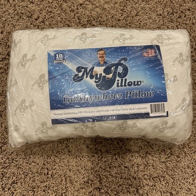 New MY PILLOW Travel Go Anywhere Pillow 12'' x 18'' AS SEEN ON TV! Small**