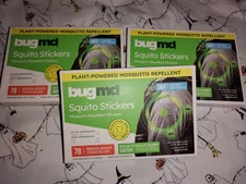 Lot of 3 BugMD SQUITO STICKERS CITRONELLA REPELLENT PATCHES SEALED 06/28 78ct