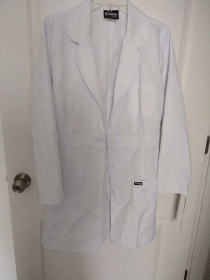 Women's Grey's Anatomy by Barco Signature Button Up White Lab Coat  Mid Length - Image 2 of 4
