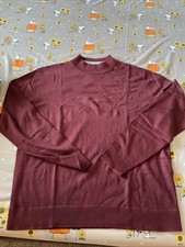 Murano Modern Performance Men  s Large Burgundy Mock Neck Sweater Pullover