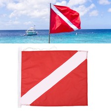 Scuba Diving Flag For Dive Boat Use Red White Warning Action Nylon Material