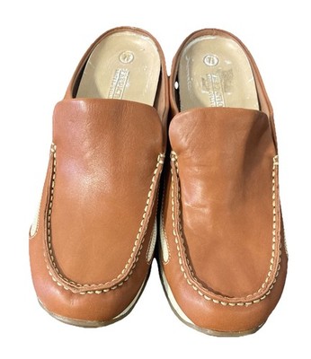 Predictions Leather Collection Brown Mule Women's Comfort Slip-On Shoes Size 7.5