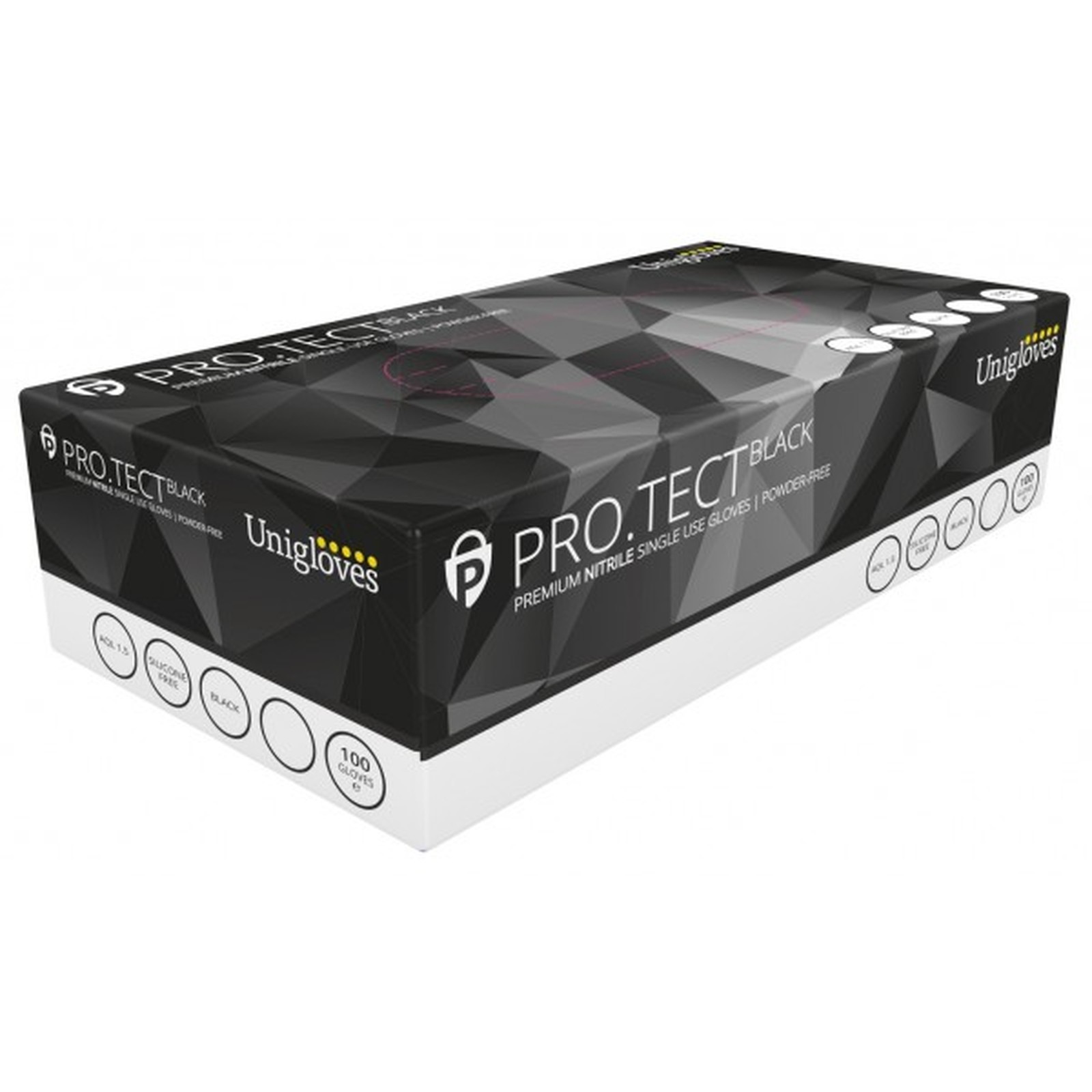 Commercial Pf Nitrile Black M X100 GA0043 Unicare Genuine Top Quality Product - Image 4