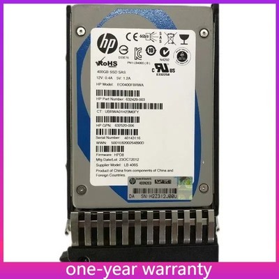 632494-B21 632630-001 For HPE  Storage 400GB SAS 6G SFF 2.5'' SLC SSD Hard Drives