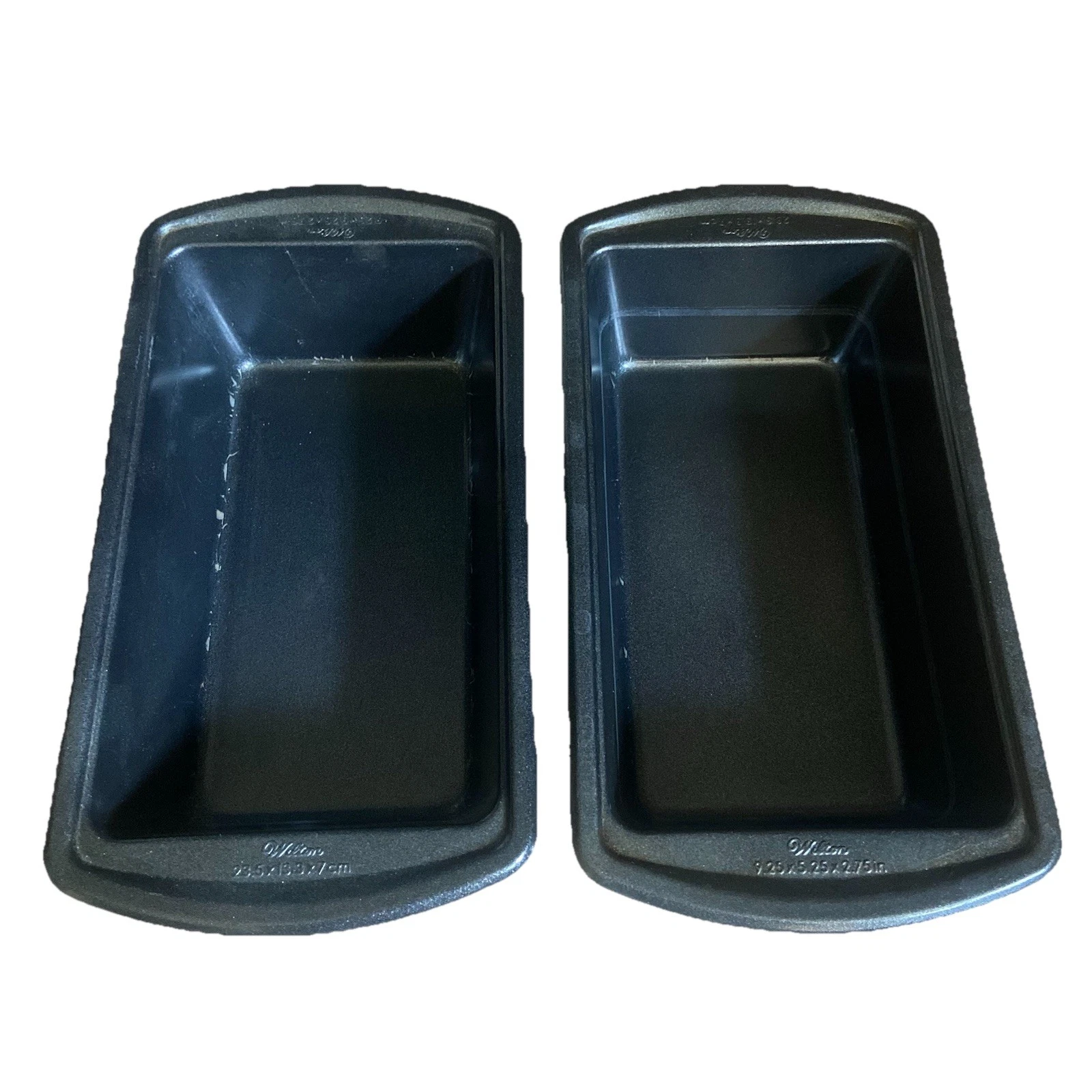 Vintage Wilton Metal Bread Meat Loaf Baking Pan 9.25" x 5.25" x 2.75" Set of 2