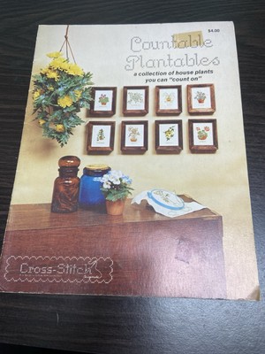 VTG 1977 Countables Plantables Janice Shirley Cross Stitch Plant Book Patterns
