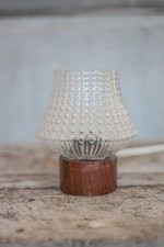 lampe à poser Philips bois et verre vintage des années 60