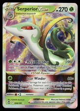 Pokemon Karten Serperior VSTAR 008/195 Silberner Sturm Holo Rare VSTAR NM