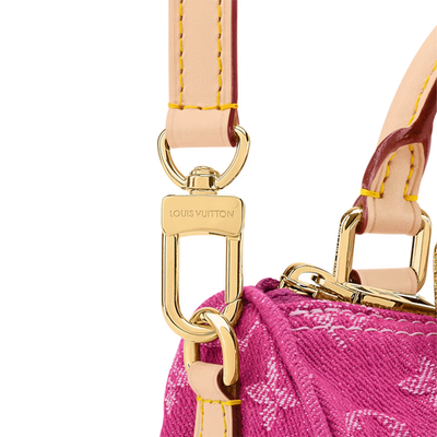 Louis Vuitton ピンク モノグラム ハンドバッグ NEW Louis Vuitton Monogram Nano Speedy Denim Hand Bag Pink M27603