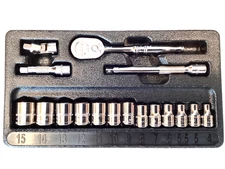 Snap On Tools 117TMM NEW 17 Piece 1/4" Drive 6 Point Metric Starter Set & Tray