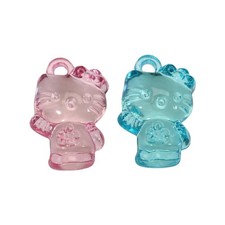 20pcs Transparent Acrylic Cute Cats Pendants Funny Charms 1.25" Kid Craft Hobby