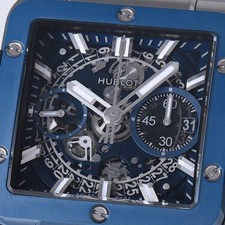 HUBLOT Unico Square Bangs in Titanium and Blue Ceramic 821.NL.5170.RX second... 7