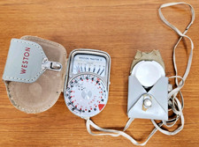 Weston Master V Model 748 Light Meter with Leather Case Vintage