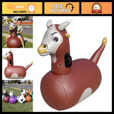 Inflatable Bull Riding Bouncy Hopper Toy for Kids 5 Ride-On Animal Jumper