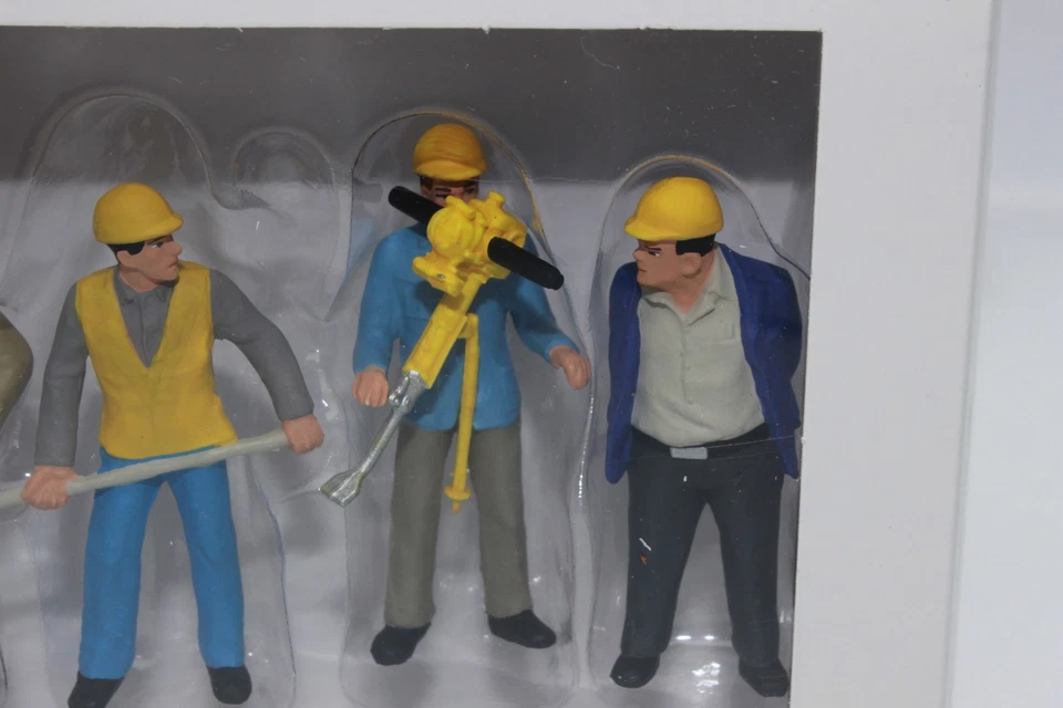 Preiser 63065 Gleisbauarbeiter Worker stehend 4 Figuren  Spur 1 OVP 1:32 NEU - Bild 4 von 4