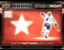 2021-22 UD Credentials #1S-4 Auston Matthews Star of the Night: First Star