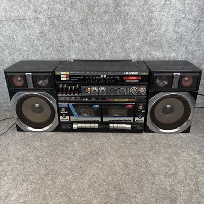 Vintage Boombox Lasonic L30k Radio Discolite Cassette As Is For Parts Powers On