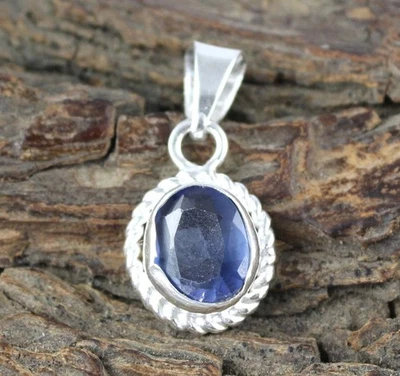 Columbus Tag Ausverkauf 3.95 Karat Zertifiziert Natur Blauer Saphir Oval Pendel - Bild 1 von 4