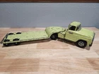 Vintage Tonka - 1960 Hi-Way Lowboy Semi and Trailer ONLY - Euclid Green