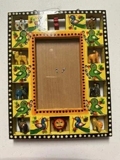 Hand Painted Little Animals Shadow With Turning Animals Box Picture Frame