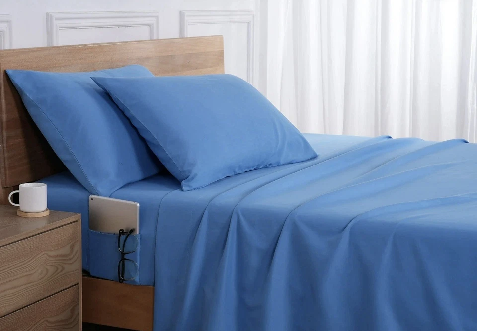 Mainstays Becky G & Alejandra Blue Eyes Microfiber Bed Sheets, Full - Image 4 of 4