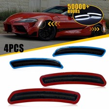 4x For Toyota Gr Supra 2020-25 White Led Smoked Front Rear Side Marker Lamps Eaa
