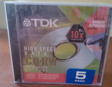  TDK CD-RW High Speed Data 650mb 74min Compact Disc Rewritable