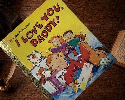 VTG I Love You Daddy Little Golden Book 1999 First Edition Fathers Day