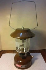 Vintage 1976 Coleman Model 275 Brown Double Mantle Lantern