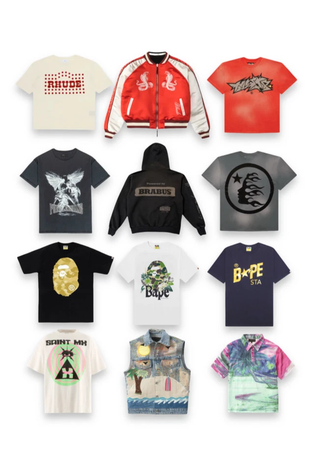 NEW MERCH!!! NEW BAPE+TRAVIS+HELLSTAR+RHUDE+AMIRI+PURPLE+CDG+WDW